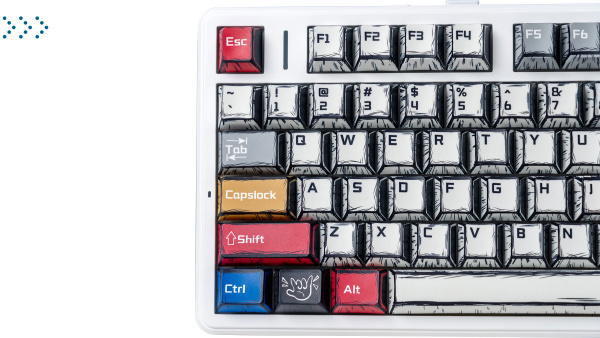 Клавиатуры AULA F75 Comic Keycap Light Green Switches